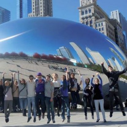 Schülerinnen und Schüler während eines Kanada-Austauschs